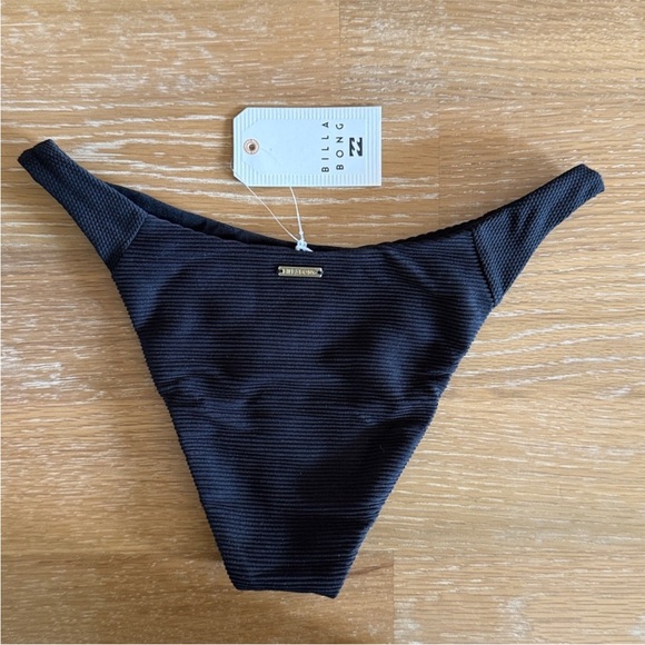 Billabong Marina Hike Textured Black Bikini Bottom - Picture 6 of 11